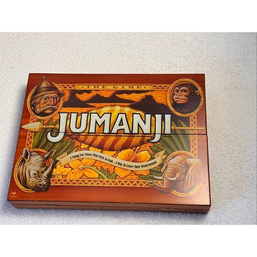Jumanji Classic Board Game Cardinal Games 2017 Edition/Wooden Box
